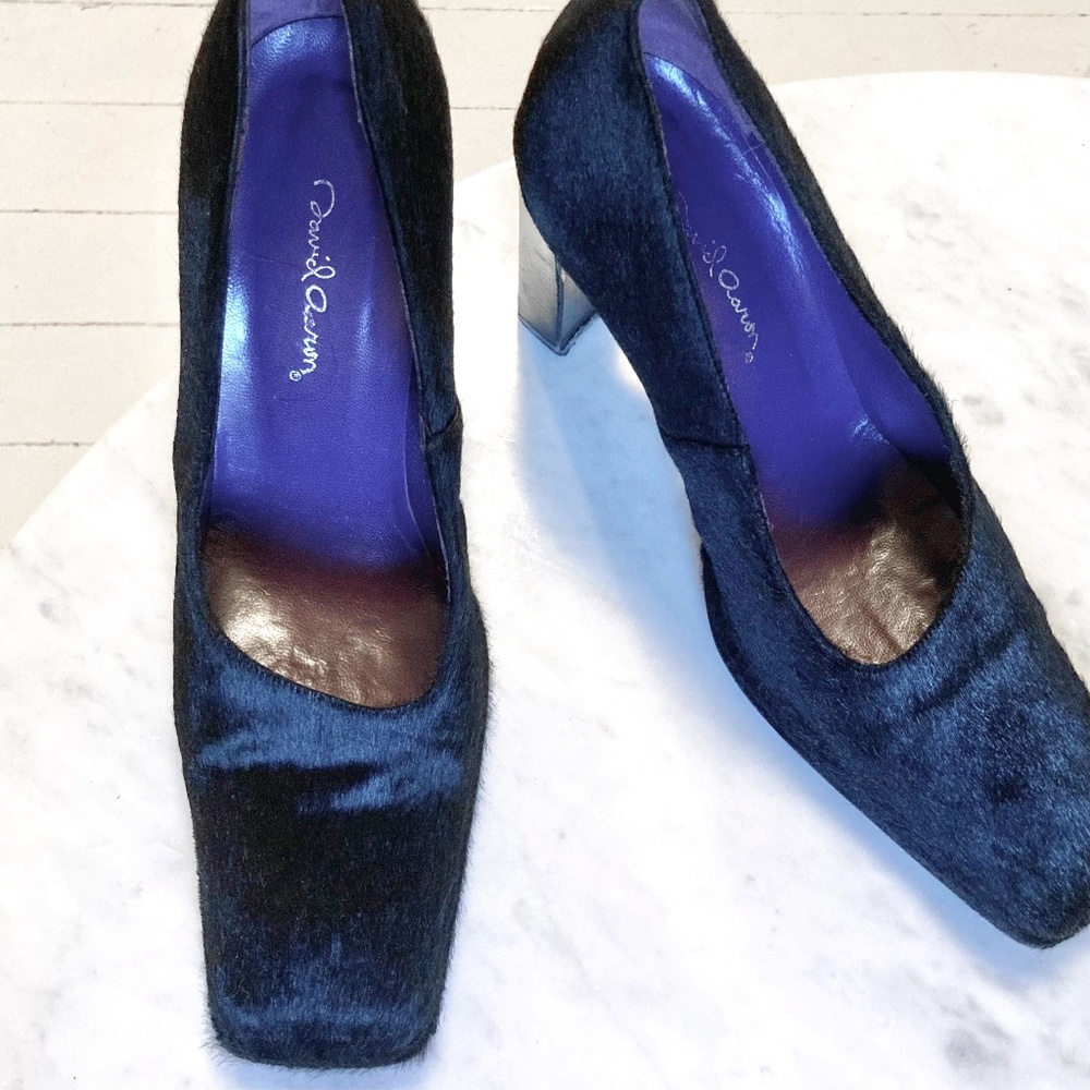 Vintage David Aaron Pony Hair Pumps - size 9 (Vero Cuoio)